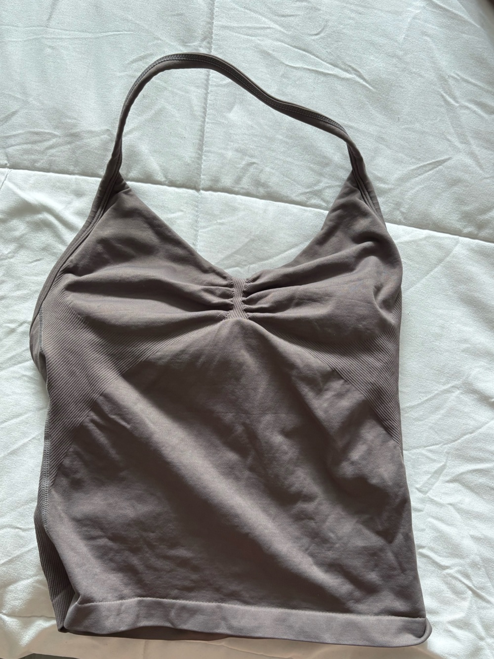 DFYNE Scoop Neck Tank Top - Taupe